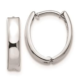 Gold Classics(tm) 14kt. White Gold Polished Hoop Earrings