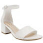 Womens Sugar Noelle Low Block Heel Slingback Sandals- White - image 1