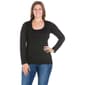 Plus Size 24/7 Comfort Apparel Scoop Neck Long Sleeve Tee - image 1