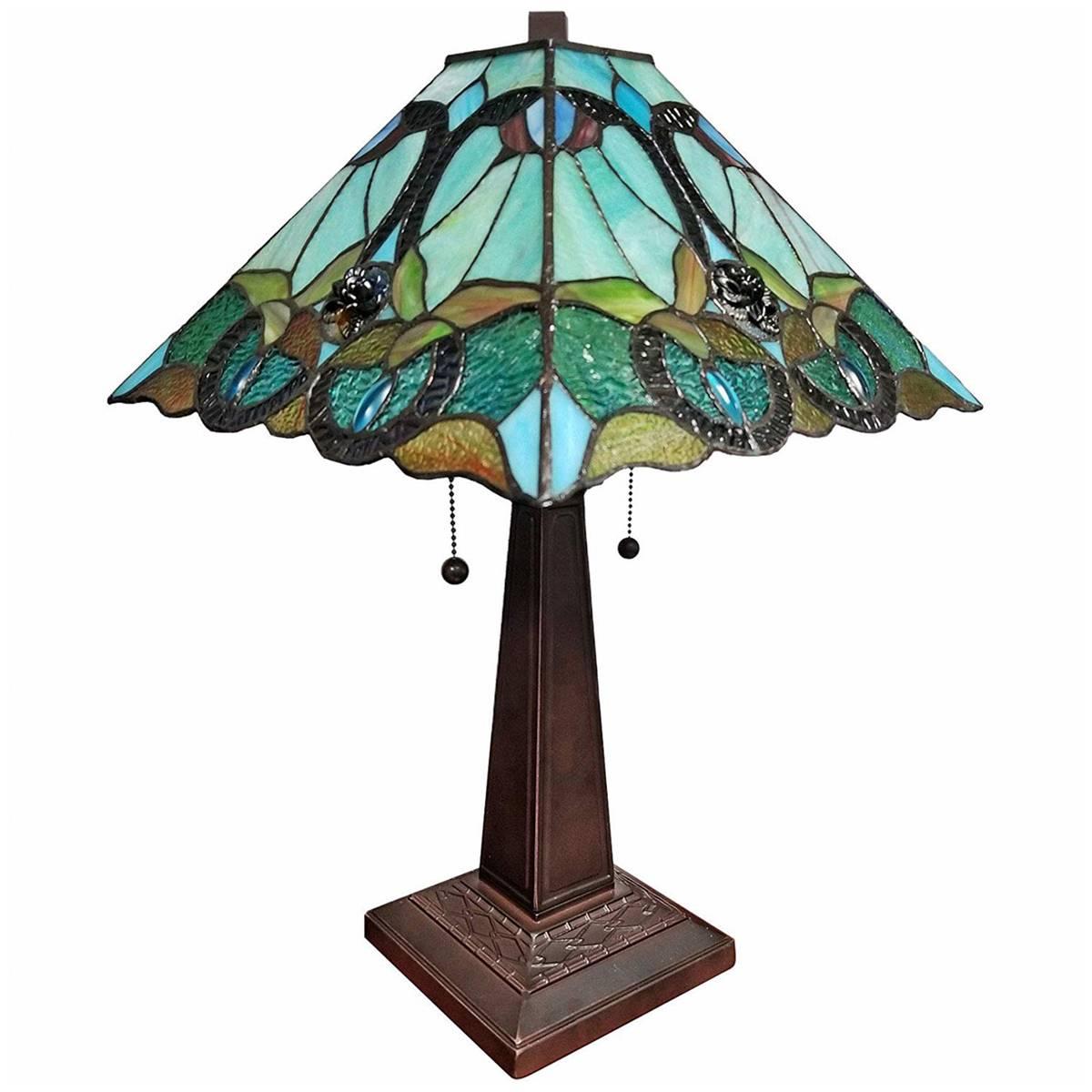 HomeRoots Mosaic Glass Table Lamp - Thumbnail 2