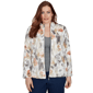 Womens Alfred Dunner Classics Watercolor Floral Zip Front Jacket - image 1