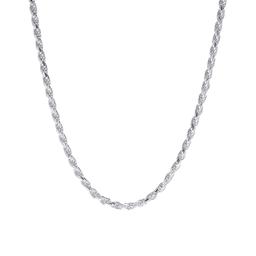 20in. Sterling Silver Rope Chain Necklace