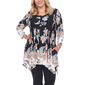 Plus Size White Mark Paisley Tunic Top With Pockets - image 1