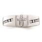 Mens Pure Fire 14kt. White Gold Lab Grown Diamond Cross Ring - image 1