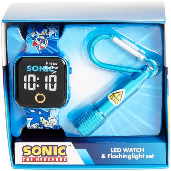Kids Sonic(tm) LED Watch & Blue Flashlight Set - SNC40153M - image 