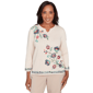 Petites Alfred Dunner Saratoga Springs Embroidered Floral Three- - image 1