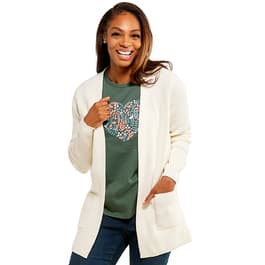 Petite Architect&#40;R&#41; Long Sleeve Shaker Open Front Cardigan