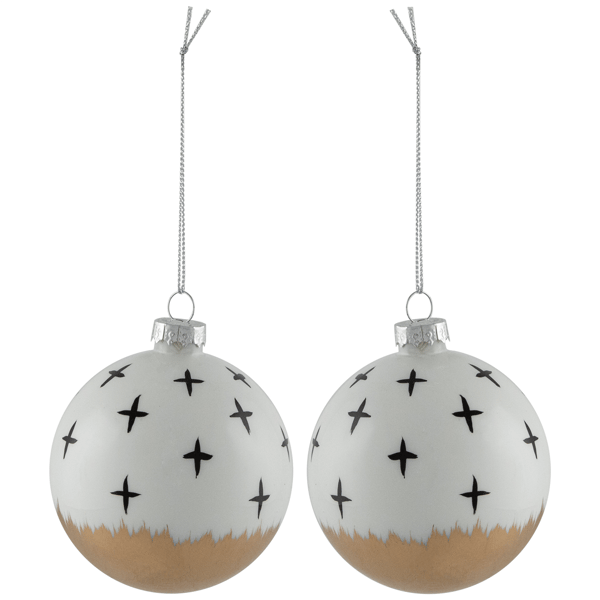 Northlight 6ct. Abstract Glass Ball Christmas Ornaments