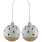 Northlight 6ct. Abstract Glass Ball Christmas Ornaments - image 3