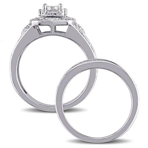 Loveblooms™ Princess & Round Diamond Bridal Ring Set