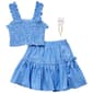 Girls (7-12) Rare Editions Sleeveless Smocked Top w/ Skort - image 1