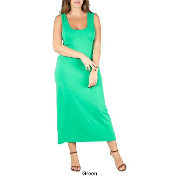 Plus Size 24/7 Comfort Apparel Racerback Maxi Dress