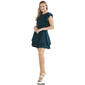 Juniors Crystal Doll Flutter Sleeve Double Tier Skater Dress - image 9