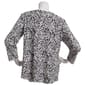 Womens Emily Daniels 3/4 Sleeve Jacquard Split Neck Blouse - image 2