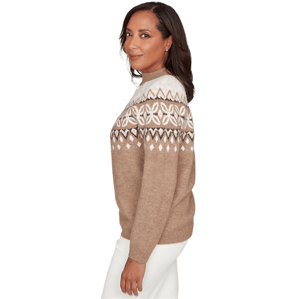 Petite Alfred Dunner Sunset Ridge Nordic Fair Isle Sweater