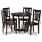 Baxton Studio Salida Dark Brown Finished Wood 5pc. Dining Set - image 9