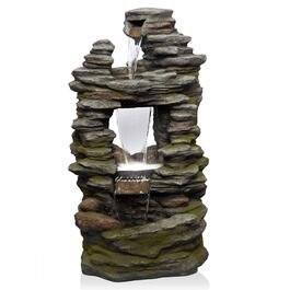 Alpine 5-Tiered Pot Fountain with LED Lights