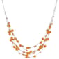 Ashley Cooper(tm) Multi Row Illusion Necklace with Peach Beads - image 1