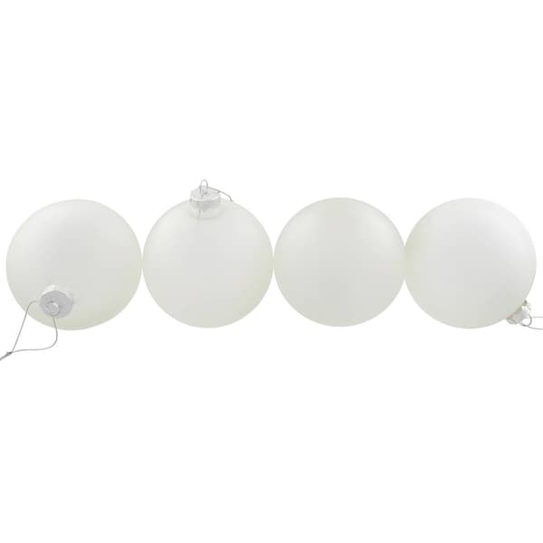 Northlight 4ct. Frosted Matte Glass Christmas Ornaments