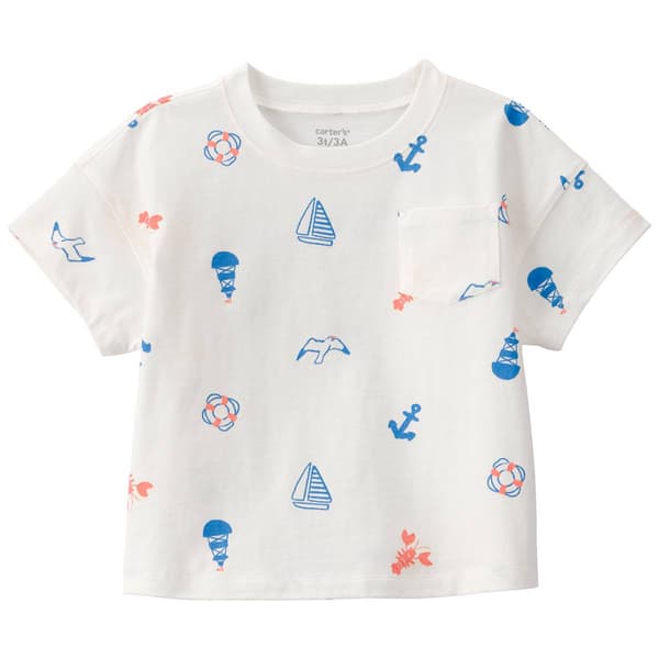 Toddler Boy Carter''s Nautical Pocket Tee - White - image 