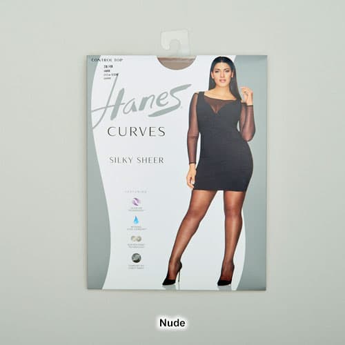 Plus Size Hanes&#174; Curves Silky Sheer Control Top Pantyhose