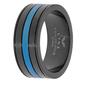 Mens Lynx Stainless Steel Thin Blue Line Ring - image 2