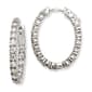 Sterling Silver 21mm x 27mm Oval Hoop Earrings - image 1