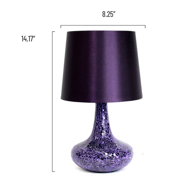 Creekwood Home Patchwork Crystal Glass Table Lamp
