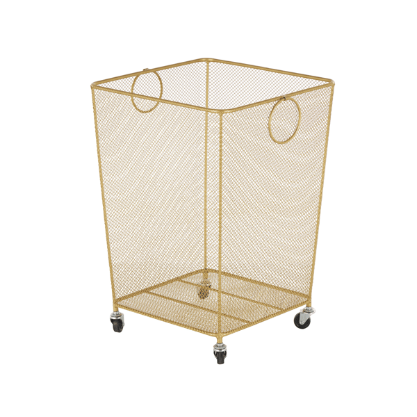 9th & Pike® Modern Gold Metal Storage Cart