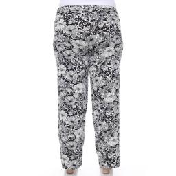Plus Size White Mark Floral Paisley Palazzo Pants