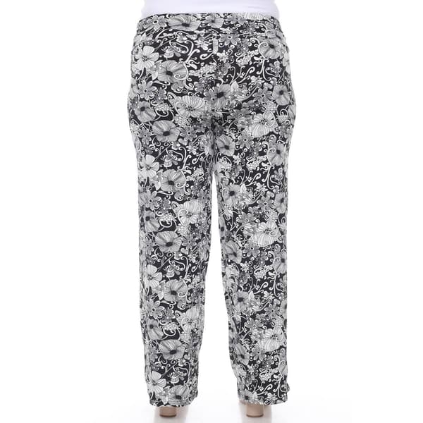 Plus Size White Mark Floral Paisley Palazzo Pants