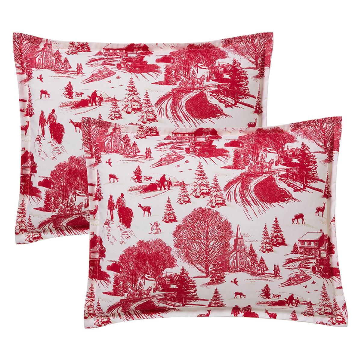 Hallmark Red Toile 4pc. Holiday Comforter Set