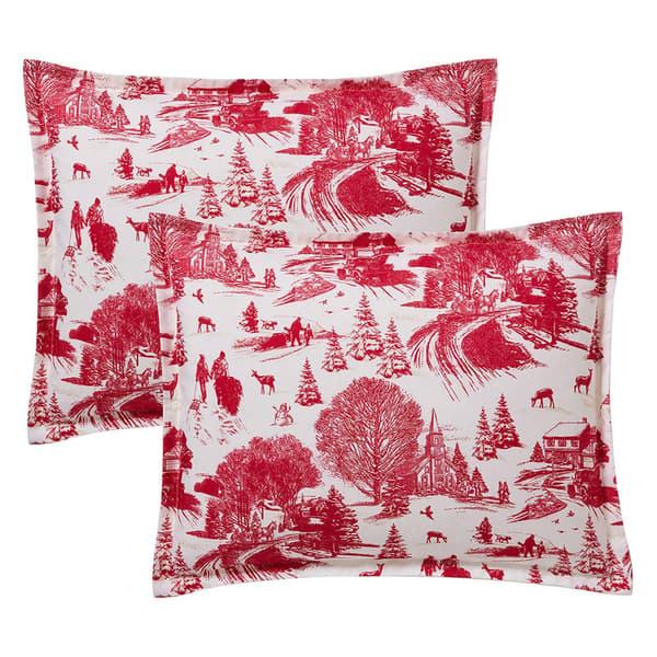 Hallmark Red Toile 4pc. Holiday Comforter Set