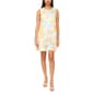 Womens MSK Sleeveless Foil Floral Ruffle Hem Shift Dress - image 3