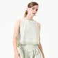 Womens MNK Seersucker Stripe Embroidered Hem Blouse - image 1