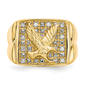 Mens Diamond Classics™ 10kt. Gold 1/10ctw. Diamond Eagle Ring - image 4