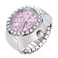 Womens Silver-Tone Pink Chronograph Dial Ring Watch - RWCHRBV-01 - image 2