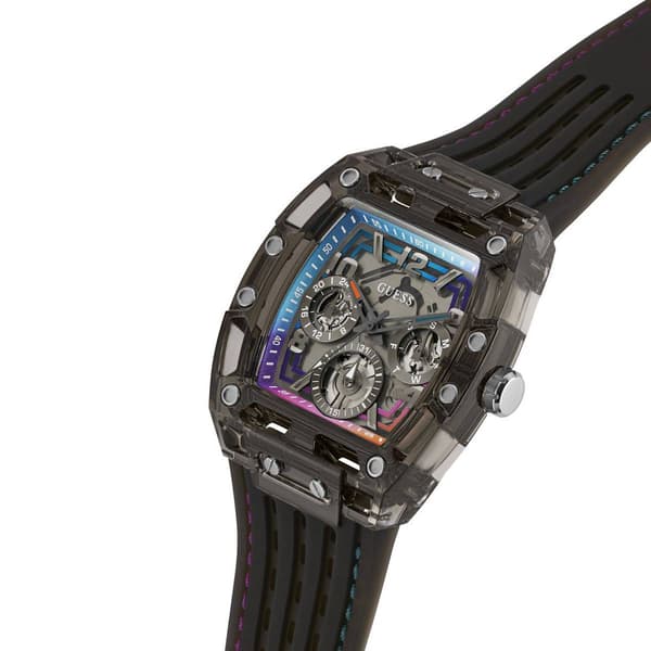 Mens Guess Multi Function Silicone Watch - GW0499G14