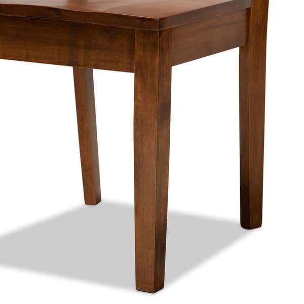 Baxton Studio Mina Walnut Brown Finished Wood 5pc. Dining Set