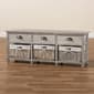 Baxton Studio Mabyn Light Grey Wood 3-Drawer Storage Bench - image 9