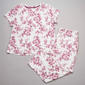 Plus Size Laura Ashley(R) Short Sleeve Rose Toile V-Neck Pajama Set - image 1