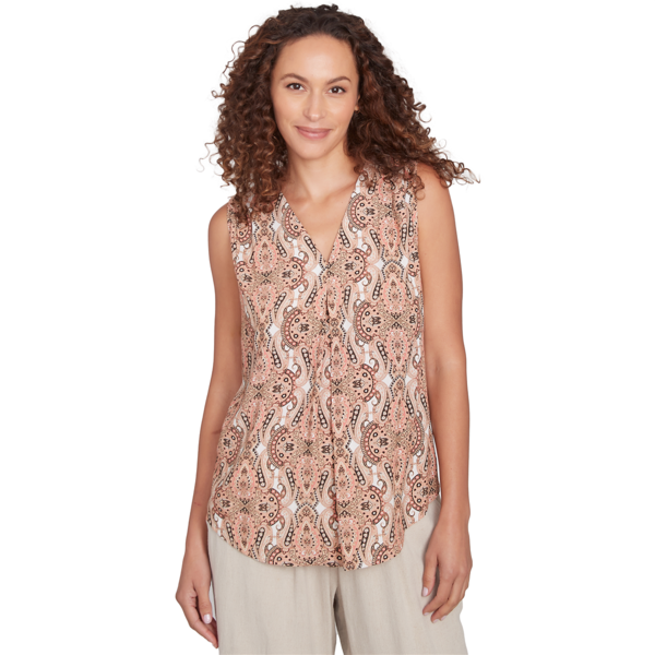 Womens Skye''s The Limit Spring Romance Medallion Faille Blouse - image 