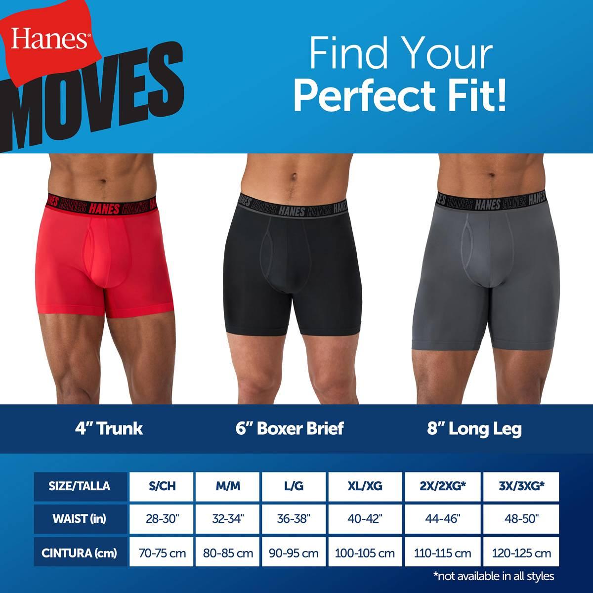 Mens Hanes Ultimate® Moves Xtemp 3pk. Boxer Briefs - Black