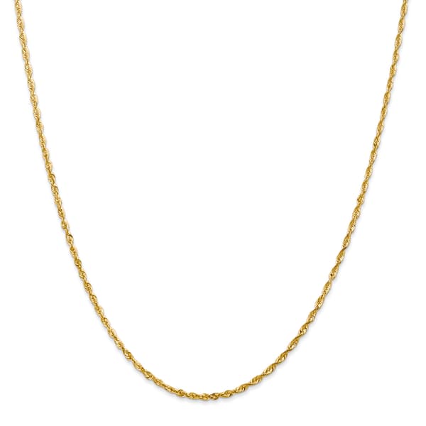 Gold Classics(tm) 2.0mm. 14k Diamond Cut Light Rope Necklace