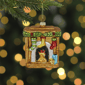 Northlight Bronze Glittered Fireplace Glass Christmas Ornament - image 2