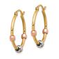 Gold Classics&#8482; 14kt. Gold Beaded Hoop Earrings - image 2