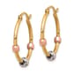 Gold Classics&#8482; 14kt. Gold Beaded Hoop Earrings - image 2