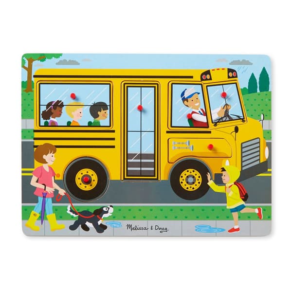Melissa &amp; Doug® 6pc. The Wheels on the Bus Sound Puzzle