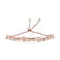 Haus of Brilliance Rose Gold Over Silver Twist Bolo Bracelet - image 2