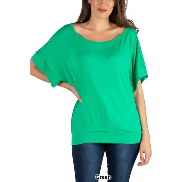 Womens 24/7 Comfort Apparel Loose Fit Dolman Top